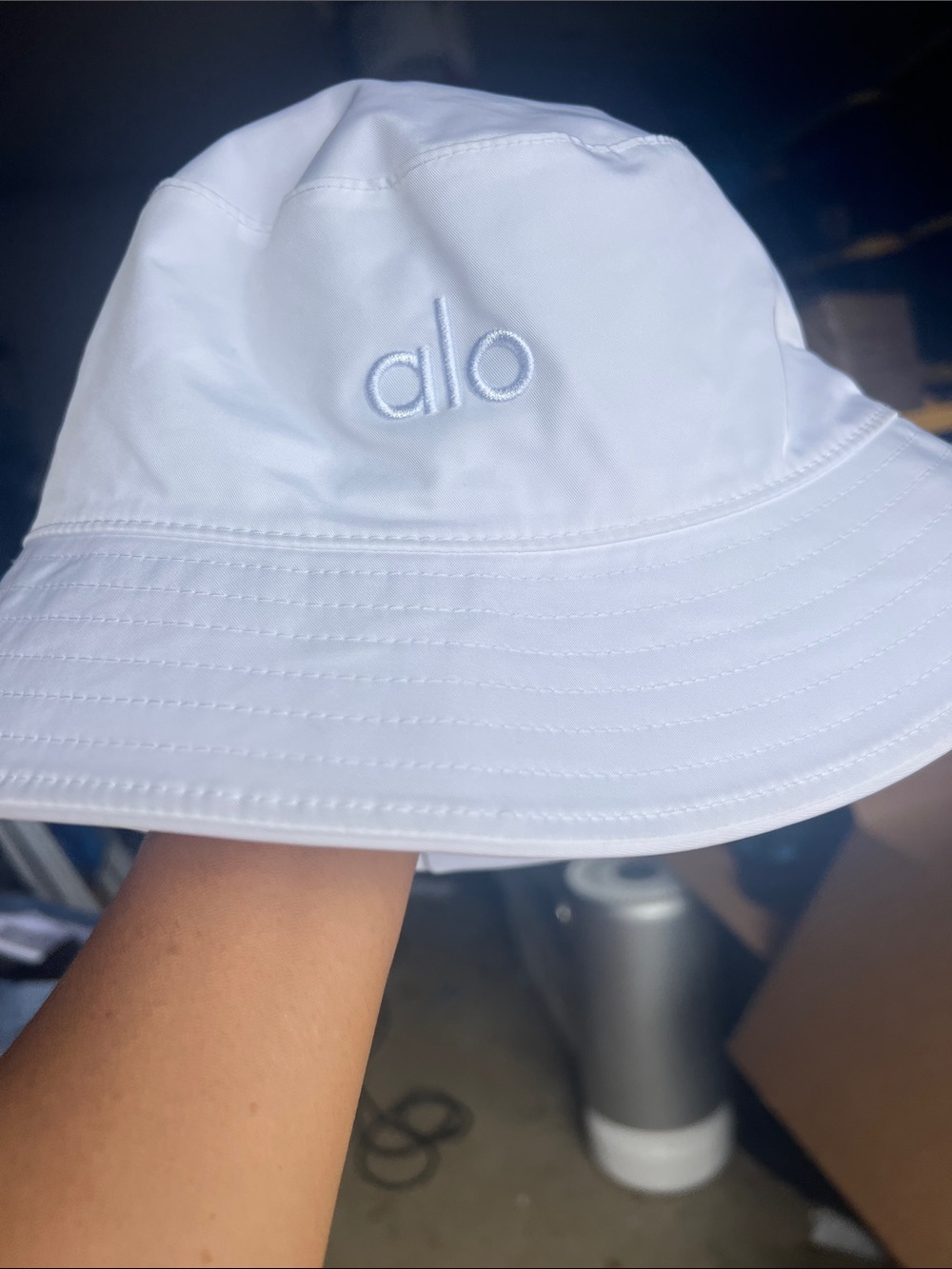 ALO Yoga White Bucket Hat